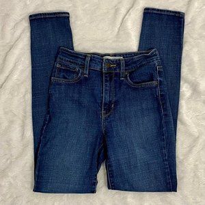 Levi’s 721 Super High-Rise Skinny Jeans Women's Size 26 Blue Stretch Denim